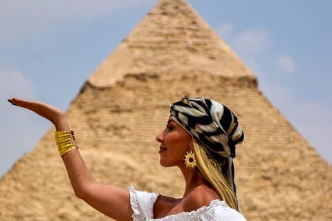 Voar para o Cairo: Explore as pirâmides e visita opcional à máscara de Tutankhamun