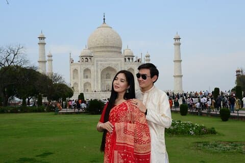 Samme dag Taj Mahal tur med bil fra Delhi