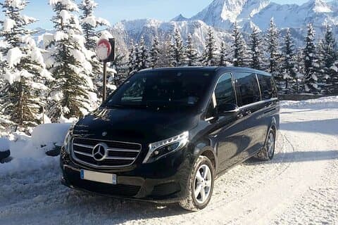 Transfert privé à l'arrivée: de l'aéroport de Genève GVA aux hôtels de Courchevel