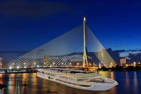 Noah Chao Phraya Sunset Cruise med buffet i Bangkok