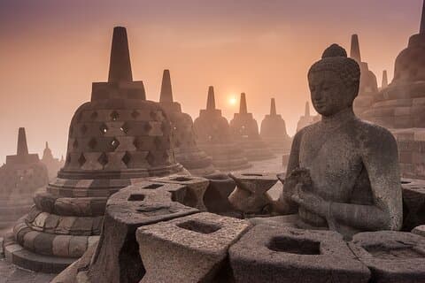 Indonesia: Borobudur-tempelet
