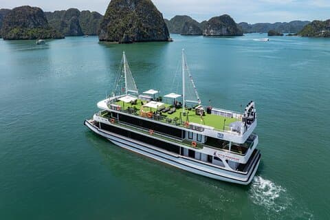 Hanoï : 5 - Croisière d'une journée Premium étoile à travers la baie d'Ha Long avec kayak