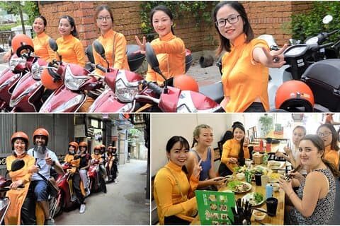 Hanoi Motorcykelturer med kvinnliga ryttare Halvdag