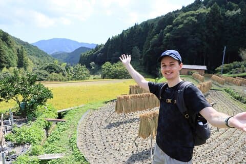 Osaka Satoyama Reisterrassen Traditionelle Bauernhaus Wanderung