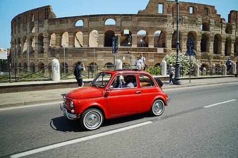Fiat 500 Klassisk rundtur i Rom med fotografering
