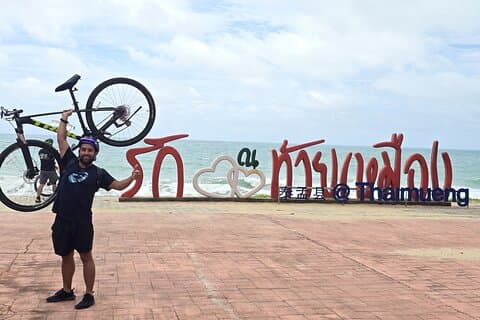 Thai Mueang Beach and Waterfall Eco Bike Relax Tour from Khao Lak