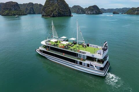 5 - Star Premium Ha Long Bay Scenic Day Cruise mit Mittagessen und Kajak