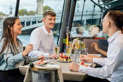 Déjeuner Croisière Bateaux Parisiens Seine avec Menu Français