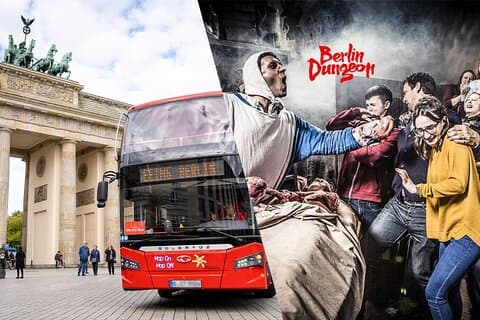 Hop On Hop Off Bus Tour og adgang til Berlin Dungeon
