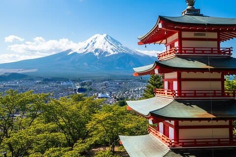 Tokyo 10 - Heure Mont Fuji, Oshino Hakkai & Outlets/Hot Spring Tour