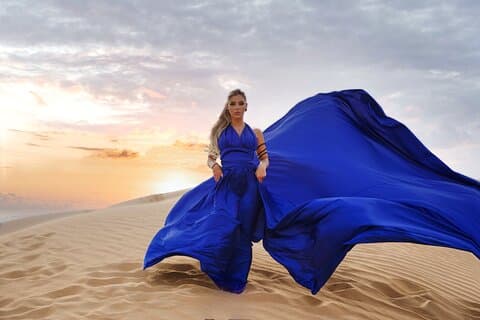Robe volante Photoshoot de luxe
