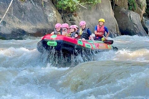 Sticky Waterfall Raft and Bamboo Combo with Scenic Cafe