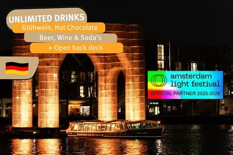 Tour del Festival delle luci di Amsterdam in Tedesco | Bevande incluse