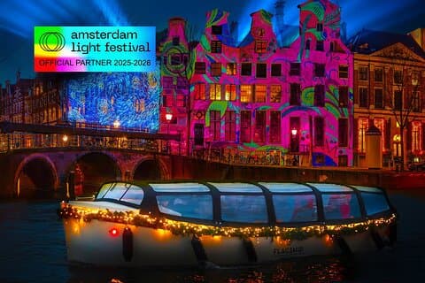 Amsterdam Light Festival : kanalkryssning + bett och obegränsade drycker