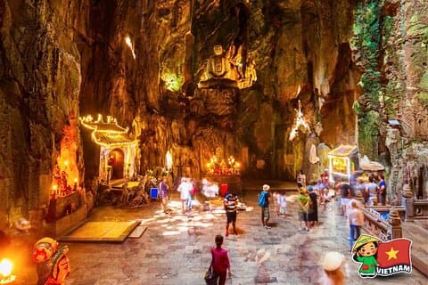 Excursión espiritual al atardecer de Da Nang con montañas de mármol y buda Lady