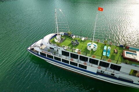Excursion d’une journée en croisière Halong Sonata au départ de Hanoï – Jacuzzi et déjeuner buffet