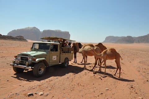 Wadi Rum helgedag Jeep Tour og Bedouin familie lunsj opplevelse