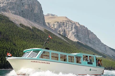 Croisière sur le lac Minnewanka, télécabine de Banff, chute Bow et top 3 des lacs