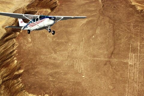 Vlucht naar de Nazca-lijnen vanuit Pisco en de Huacachina-oase.