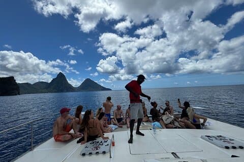 Privat katamaran i St. Lucia