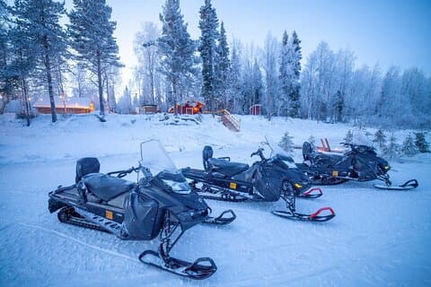 Private Snowmobile Safari with Riverside Sauna