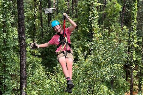 Zipline Canopy Tour and Climbing Wall Package