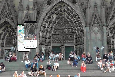Cologne Cathedral tur lydguide med mobiltelefon