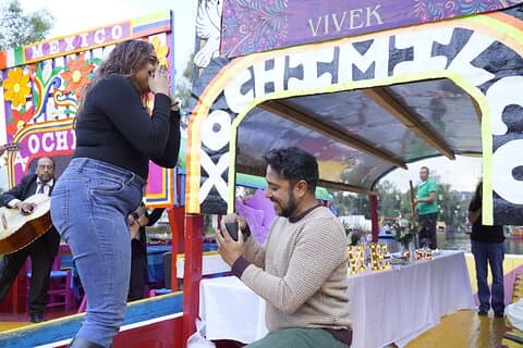 Romantisch voorstel Boot in Xochimilco
