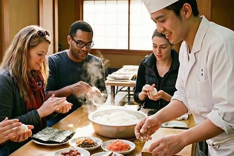 Asakusa Tokyo Early-Bird Onigiri Making Class with a Chef