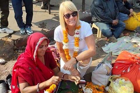 Jaipur Short City Tour med blomstermarked og bloktryk