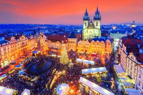 Visita guiada a pie por Praga Christmas Sparkle con una aplicación