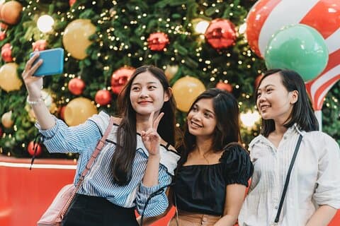 Une promenade de Noël à Bangkok : visite privée avec des crêpes à la noix de coco