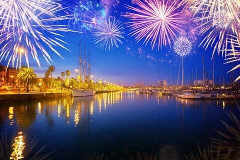 Barcelona Kerstverlichting Zelfstandige wandeltocht