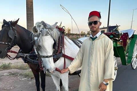 Tour de carrinho de cavalo privado de Marrakech com Hamada