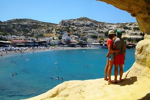 Matala Beach, Caves, and Winery Full-Day Tour from Heraklion