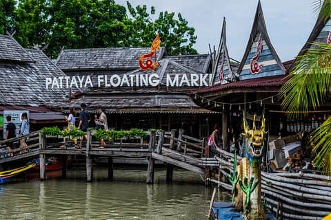 Pattaya flytande marknad och Gems Gallery Tour