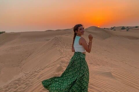 Amanecer o atardecer Experiencia de safari en el desierto en Qatar