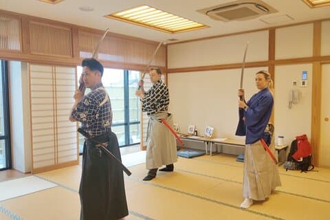 Tokyo Central Crossing, Samurai Svärdskärning och Kimono Foto