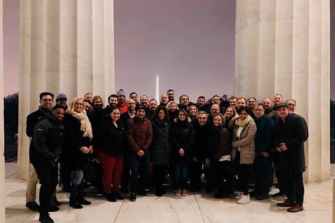 Capitol Hill mit US Capitol, Arlington Cemetery, Nachtbustour