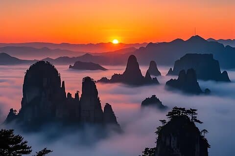 Lever du soleil dans le parc forestier national de Zhangjiajie : 2 - Visite privée d'une journée