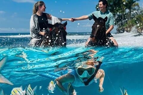 Private Bali Horse Ride e snorkeling com almoço