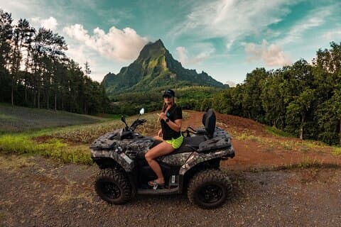 Tour de aventura en ATV en Moorea Cultura Vistas y degustación