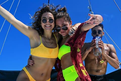 Isla Mujeres Catamaran Tour med åben bar fra Puerto Morelos