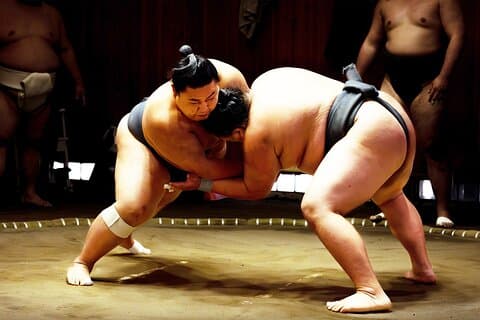 Experiencia de sumo en Osaka con espectáculo en vivo y desafío de audiencia