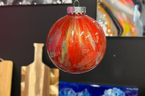 Fluid Art Ornamenti di Natale