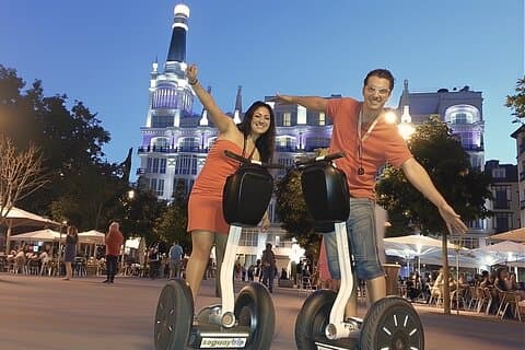 Puesta de sol en Madrid en Segway.