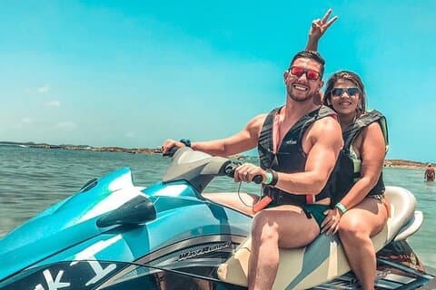 Tour combinato di moto d'acqua/jet car e parasailing Montego Bay