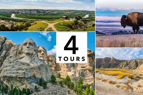 Monte Rushmore Theodore Roosevelt e Badlands Tour Autoguiado