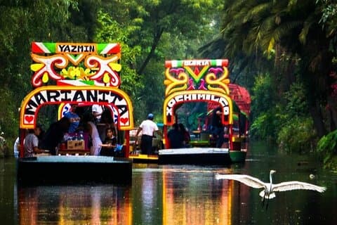 Boottocht naar Xochimilco inclusief vervoer vanuit Mexico-Stad