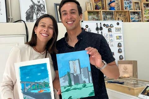 Downtown Porto Acrylic Painting Workshop for Groups or Individual